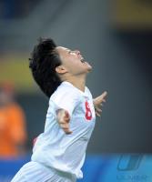 FUSSBALL  Olympia 2008   Vorrunde  Frauen  GRENZELOSER JUBEL China 