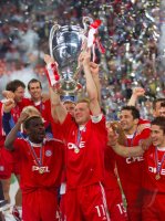 FUSSBALL CHAMPIONSLEAGUE FINALE 2000/2001:  JUBEL FC Bayern Muenchen