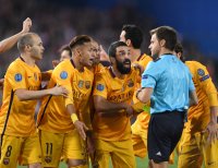 Fussball CHL 15/16 Viertelfinale: Atletico Madrid - FC Barcelona