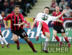 Fussball 1. Bundesliga: Leverkusen - Freiburg, Zweikampf