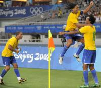 FUSSBALL  Olympia 2008  Peking  Spiel um Platz 3 Belgien - Brasilien