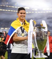 Fussball Champions League Finale 2017: JUBEL James Rodriguez (Real Madrid)