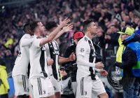 Fussball CHL 18/19 Achtelfinale: JUBEL Cristiano Ronaldo (Juventus Turin)