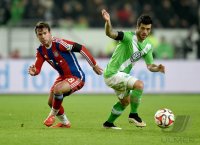 Fussball, 1. Bundesliga  Saison 2014/2015: VfL Wolfsburg - FC Bayern Muenchen
