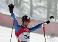 Olympische Spiele 2006 Turin - Abfahrt Herren Jubel Deneriaz