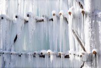 Ein Eisgalgen bei der Brauerei Schimpf in Neustetten - Remmingsheim