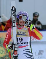 SKI Weltcup  Damen  ST.Moritz;  Abfahrt Siegerin Maria Riesch (GER)