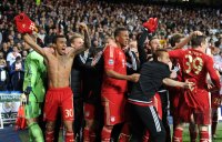 Fussball International, Champions League Saison 2011/2012: Luiz Gustavo, Jerome Boateng, Rafinha, Toni Kroos (v.li., FC Bayern Muenchen)