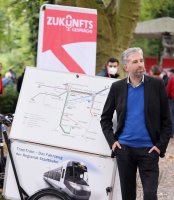 Bundestagswahl 2021 in Tuebingen: Tuebinger Oberbuergermeister Boris Palmer (Die Gruenen)