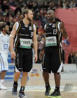 Basketball 1. Bundesliga 2011/2012:  Walter Tigers Tuebingen - Fraport Skyliners Frankfurt