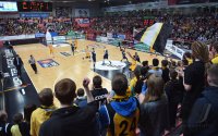 Basketball 1. Bundesliga 14/15 Hauptrunde:  Walter Tigers Tuebingen - EWE Baskets Oldenburg