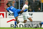 Fussball 2. Bundesliga: KSC-SSV, Zweikampf