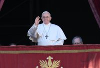 Rom; Papst Franziskus I. spricht den Urbi Et Orbi Segen