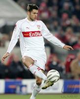 Fussball 1. Bundesliga: Stuttgart, DELPIERRE Einzelaktion am Ball