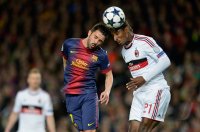 FUSSBALL INTERNATIONAL CHL ACHTELFINALE 12/13:  FC Barcelona  - AC Mailand