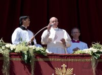 Rom Papst Franziskus I. erteilt den Segen Urbi et Orbi