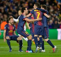 FUSSBALL INTERNATIONAL CHL ACHTELFINALE 12/13: JUBEL Barca