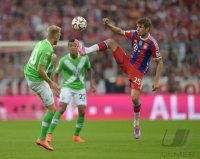 Fussball 1. Bundesliga Saison 14/15: FC Bayern Muenchen - VfL Wolfsburg