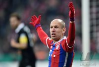 Fussball DFB Pokal Achtelfinale 14/15: JUBEL Arjen Robben (FC Bayern Muenchen)