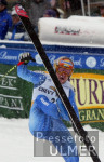 SKI   Weltcup Super G Mnner Didier Cuche (SUI) belegt Platz 5; Cuche Skiwurf