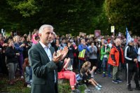 Gegendemo zum Streitgespraech OB Palmer und AfD Landesvorsitzender Frohnmaier in Tuebingen