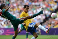 FUSSBALL Olympia 2012 FINALE: Brasilien - Mexiko