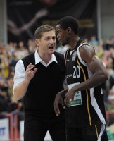 Basketball 1. Bundesliga 2011/2012:  Walter Tigers Tuebingen - Fraport Skyliners Frankfurt