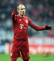 Fussball CHL  Saison 2011/2012:  Arjen Robben (FC Bayern Muenchen)