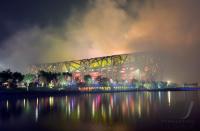 FUSSBALL  Olympia 2008  EROEFFNUNGSFEIER Farbenspiel