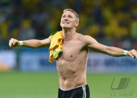FUSSBALL WM 2014, HALBFINALE: JUBEL; Bastian Schweinsteiger (Deutschland)