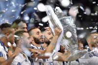 Fussball Champions League Finale 2017: JUBEL Luka Modric (Real Madrid)
