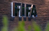 Schriftzug des Home of FIFA in Zuerich