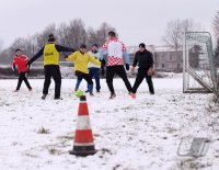 Fussball Schmuckbild Bolzplatz bei Schnee 20.01.2018