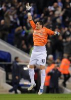 FUSSBALL International Primera Division 11/12:  Torwart  Francisco  Casilla (Espanyol)