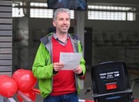 Oberbuergermeister Palmer nimmt die Radgarage am Tuebinger Hauptbahnhof in Betrieb