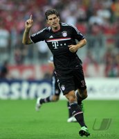 Fussball CHL  Saison 2011/2012: Mario Gomez (FC Bayern Muenchen)