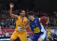 Basketball 1. Bundesliga 14/15 Hauptrunde:  Walter Tigers Tuebingen - Mitteldeutscher BC
