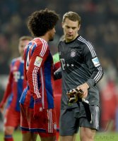 Fussball, 1. Bundesliga  Saison 2014/2015: VfL Wolfsburg - FC Bayern Muenchen