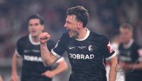 Fussball DFB Pokal  Halbfinale  2025/2026  23.04.2026VfB Stuttgart - SC Freiburg , JUBEL, JUBELT, JUBELN, OPTIMISTISCH, FREUDE, FREUEN, POSITIV, POSITIVE EMOTION, POSITIVE EMOTIONEN,