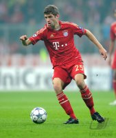 Fussball CHL  Saison 2011/2012:  Thomas Mueller (FC Bayern Muenchen)