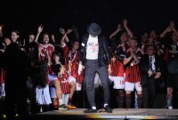 FUSSBALL SERIE A Meister 2011  AC Mailand:  Kevin Prince Boateng  zeigt den Moonwalk von Michael Jackson
