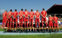 Fussball 1. Bundesliga Saison   2011/2012 : TEAMFOTO FC Bayern Muenchen