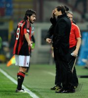FUSSBALL SERIE A: Gennaro Gattuson mit Trainer Massimilliano Allegri (v. li., AC Mailand)