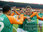 Fussball 1. Bundesliga: Bremen - Dortmund, Jubel n. 2:0
