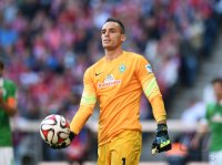 Fussball 1. Bundesliga Saison 14/15: Torwart Raphael Wolf (SV Werder Bremen)