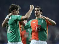 Fussball Champions League: Bremen - Udinese, Jubel Bremen