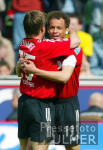 Fussball 1. Bundesliga: Leverkusen - Dortmund, JUBEL LEV