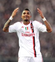 FUSSBALL SERIE A:  Jubel Kevin Prince Boateng (AC Mailand)