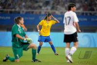FUSSBALL  Olympia 2008   Halbfinale  Frauen   Brasilien - Deutschland