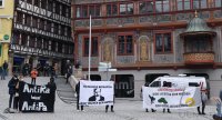 Demo gegen Oberbuergermeister Boris Palmer Tuebinger Marktplatz